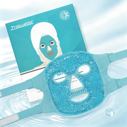 ZNÖCUETÖD Cold Face Ice Mask Facial Ice Pack, Hot Cold Compress for Face ZNÖCUETÖD