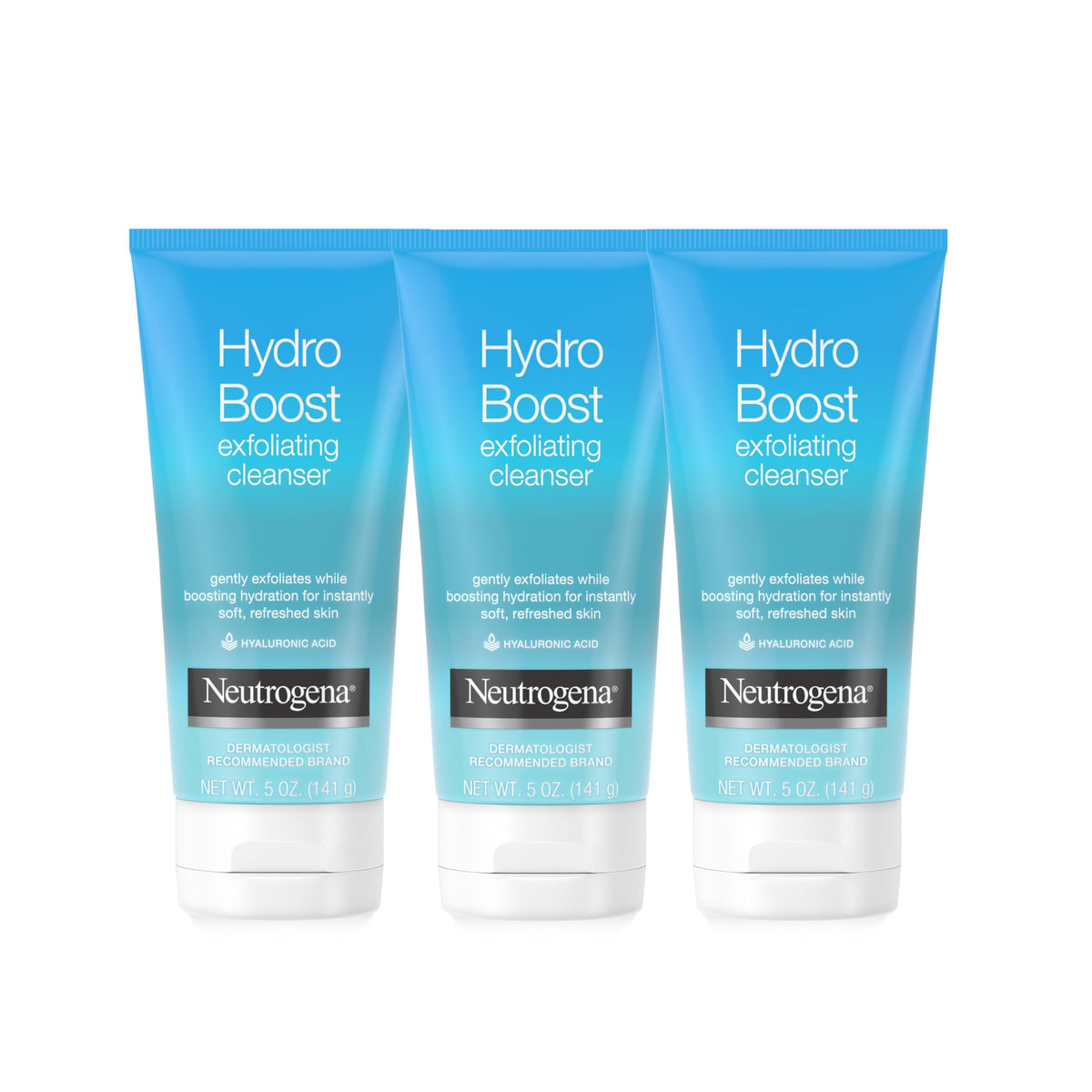 Neutrogena Hydro Boost Exfoliating Facial Cleanser Scrub, 5 oz, 3 Pack Neutrogena
