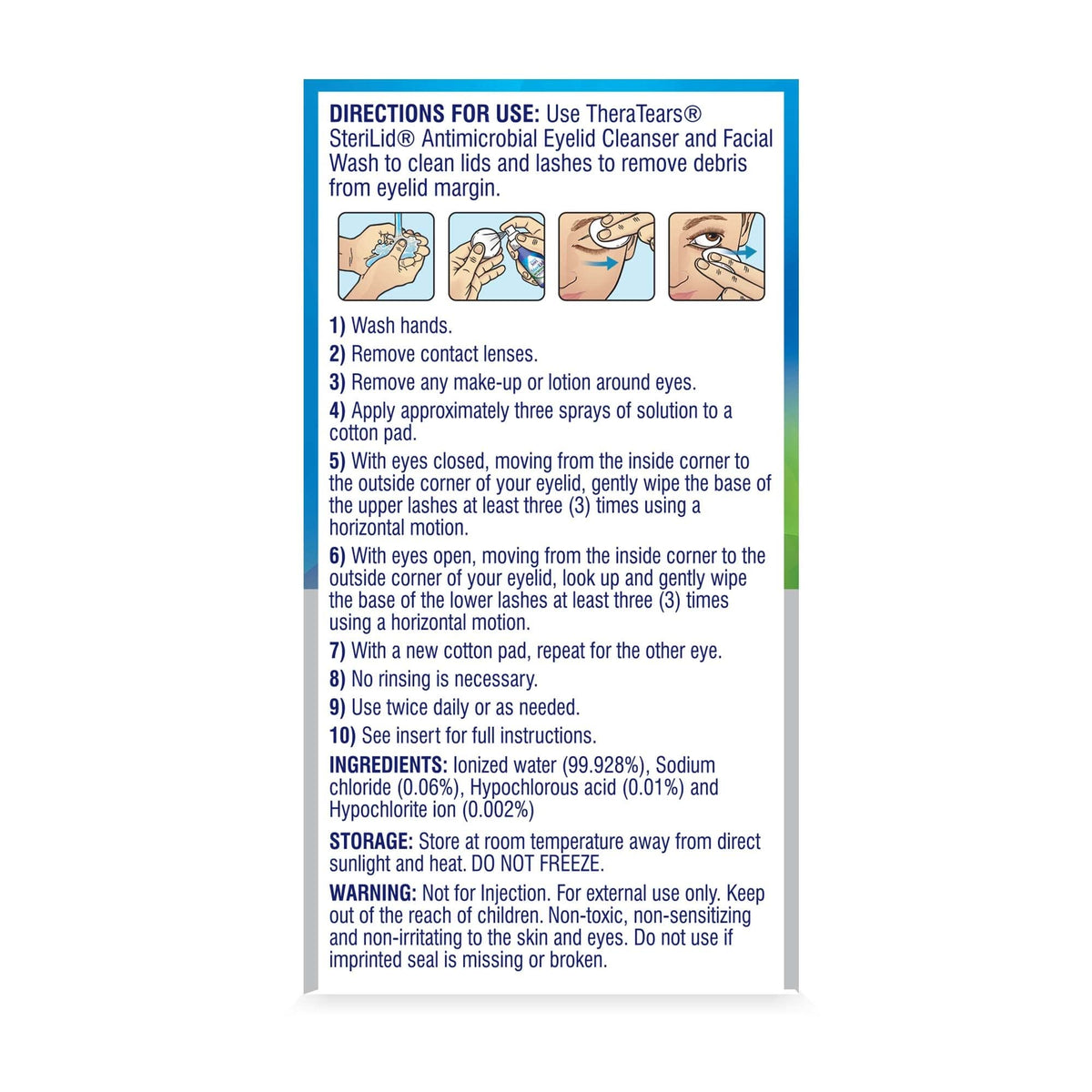 TheraTears SteriLid Antimicrobial Eyelid Cleanser and Face Wash, 2 Fl Oz TheraTears