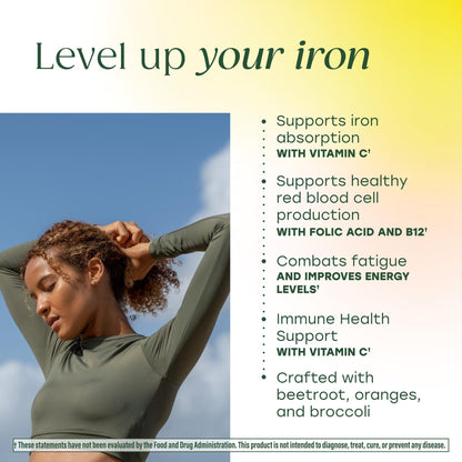 MegaFood Blood Builder Iron Supplement for Women & Men - Increase Iron Levels Without Side Effects - Combats Fatigue - Vitamin B12, Folic Acid & Vitamin C MegaFood
