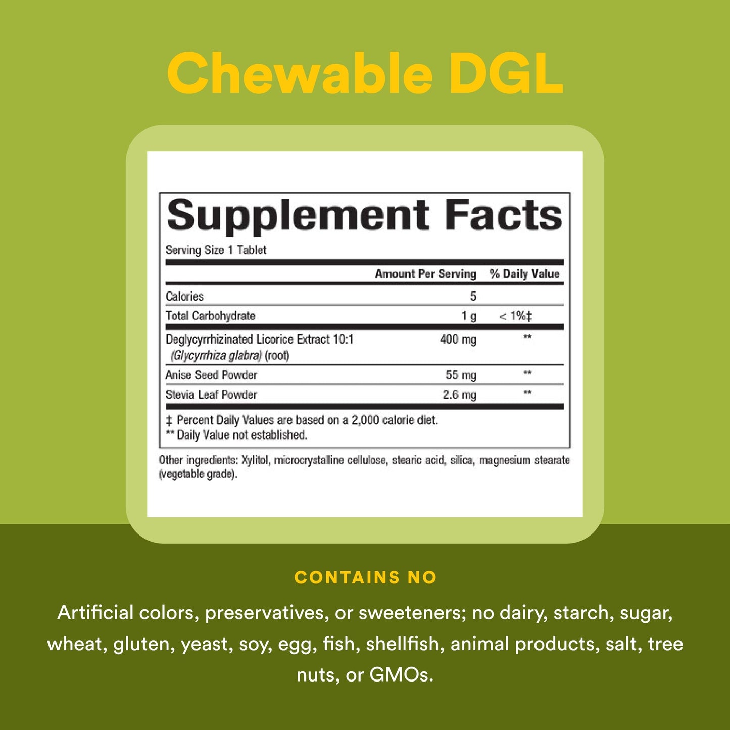 Natural Factors DGL Chewable - Digestive Support Supplement with Licorice Root Extract - Chewable Tablets Support Stomach Lining & Health - Non-GMO & Gluten-Free Natural Factors