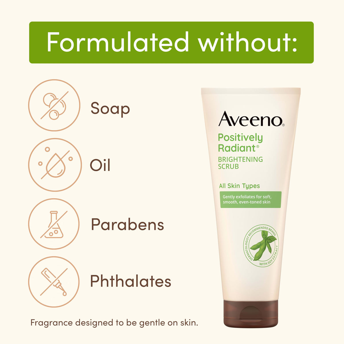 Aveeno Positively Radiant Exfoliating Daily Facial Scrub, 2 oz Aveeno