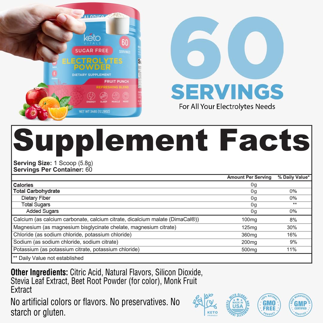 Keto Vitals Keto Electrolytes Powder | Keto-Friendly Electrolytes with Potassium, Magnesium, Sodium, Calcium | Electrolytes Sugar Free | Supplement Energy Drink Mix Keto Vitals buy australia supplements