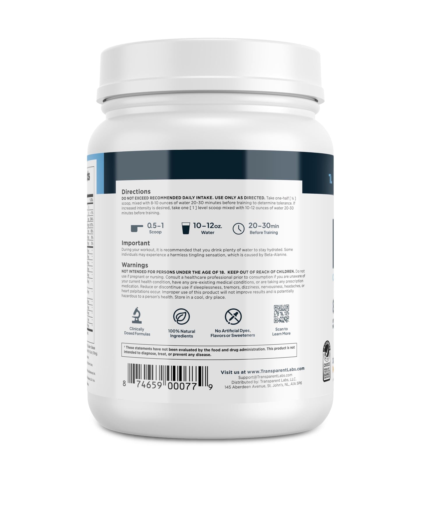 Transparent Labs Bulk Pre Workout Powder - Naturally Sweetened Preworkout for Men & Women, Pre Work Out for Muscle Building & Strength w/Beta Alanine & BetaPure - 30 Servings, Strawberry Lemonade