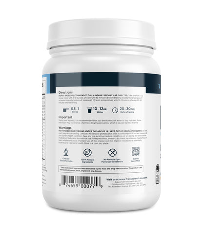 Transparent Labs Bulk Pre Workout Powder - Naturally Sweetened Preworkout for Men & Women, Pre Work Out for Muscle Building & Strength w/Beta Alanine & BetaPure - 30 Servings, Strawberry Lemonade
