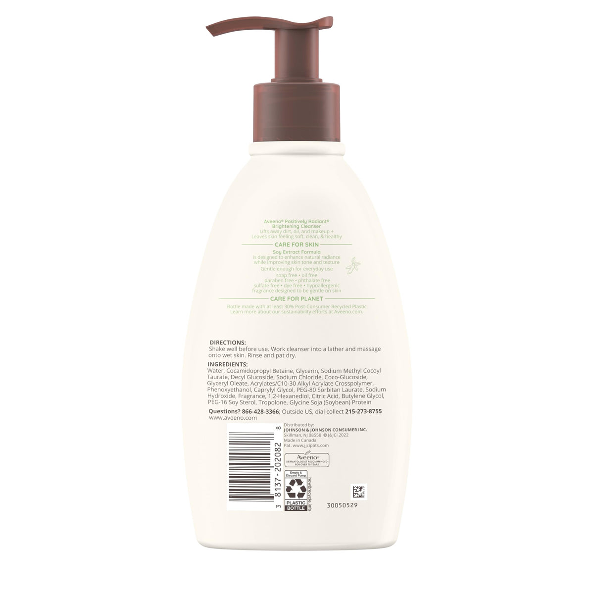 Aveeno Positively Radiant Brightening Facial Cleanser, 11 fl. oz Aveeno