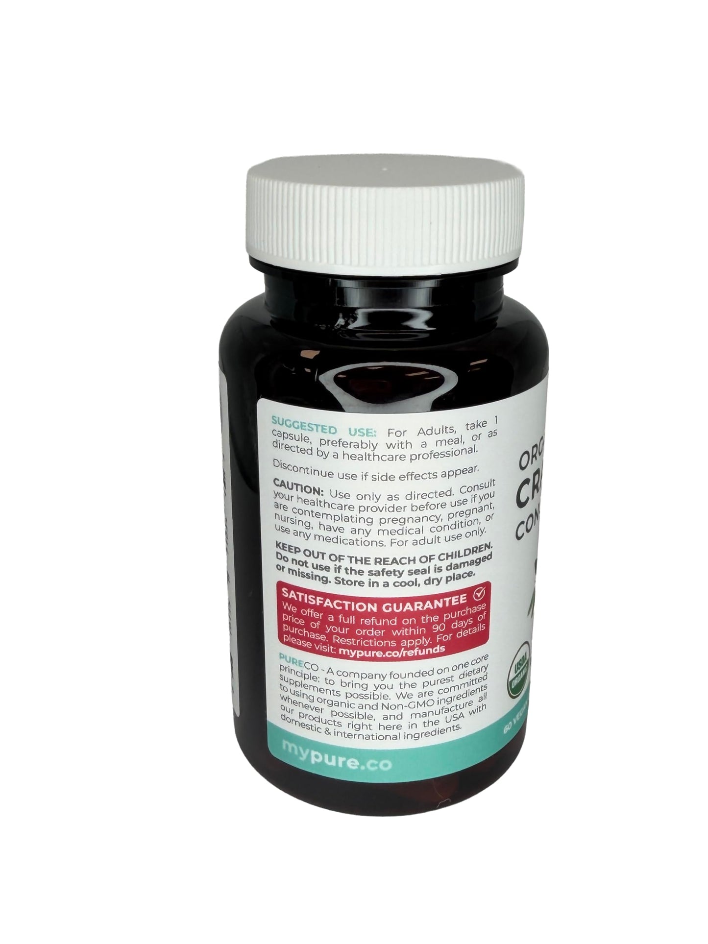 Organic Cranberry Pills - Vegan Supplement for Urinary Tract Health & Kidney Cleanse - Cranberry Pills for Women 500mg 50:1 Cranberry Concentrate Per Serving PURE CO