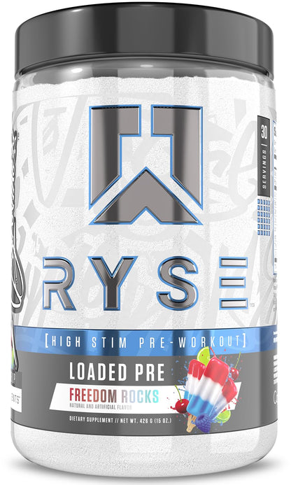 RYSE Loaded Pre Workout Powder - Strawberry Squeeze - Daily Pre-Workout for Men & Women with 390mg Caffeine, Beta Alanine, and Citrulline for Pump, Focus, and Energy - 30 Servings