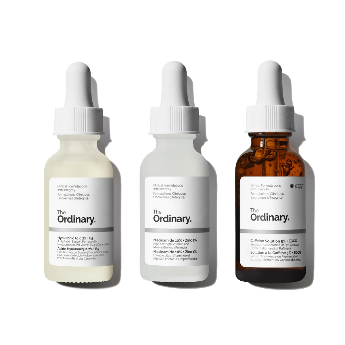 The Ordinary Serum Favorites Set – Hyaluronic Acid 2% + B5, Niacinamide 10% + Zinc 1%, Caffeine Solution 5% + EGCG Eye Serum, Serums for Hydrating, Brightening & Pore-Minimizing Skin Care The Ordinary