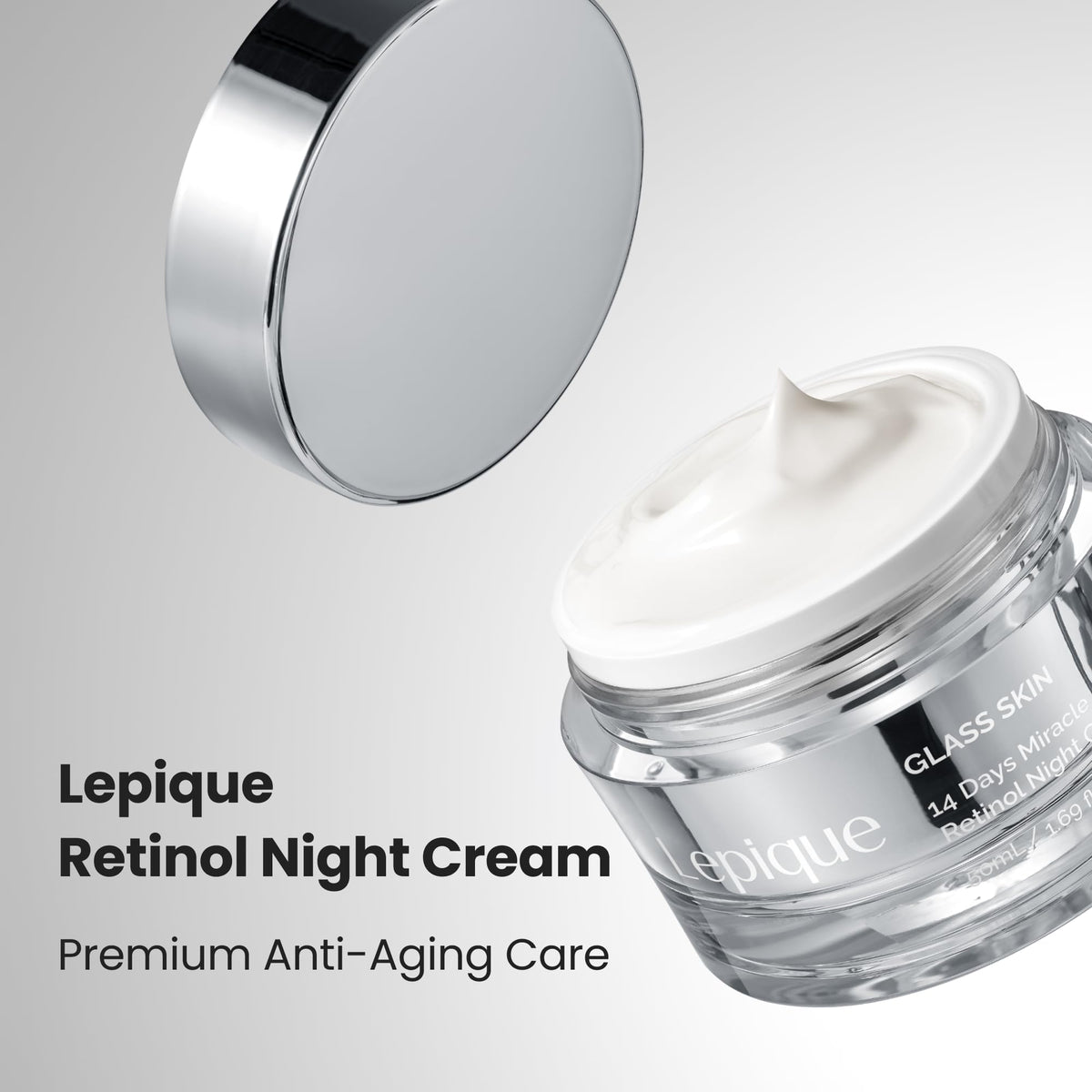 Lepique Retinol Night Cream - No.1 Korean Premium Repair Cream, 1.69 Fl Oz Lepique