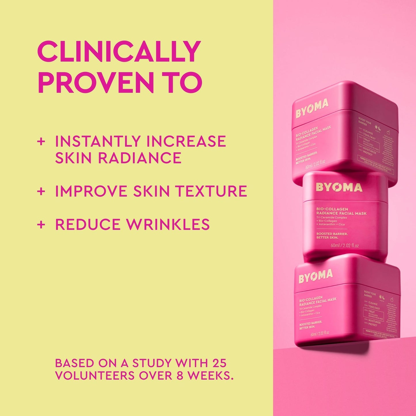 BYOMA Bio-Collagen Radiance Facial Mask - Transformative Liquid Sheet Mask for Glass Skin - Instant radiance, Visibly Improved Elasticity BYOMA