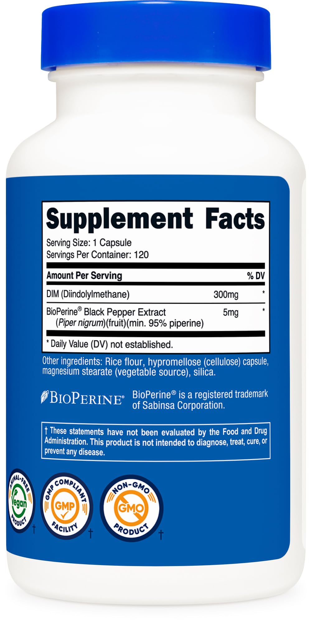 Nutricost DIM (Diindolylmethane) Plus BioPerine 300mg, 120 Vegetarian Capsules - Up to 4 Month Supply, Max Strength DIM Supplement Nutricost buy australia supplements