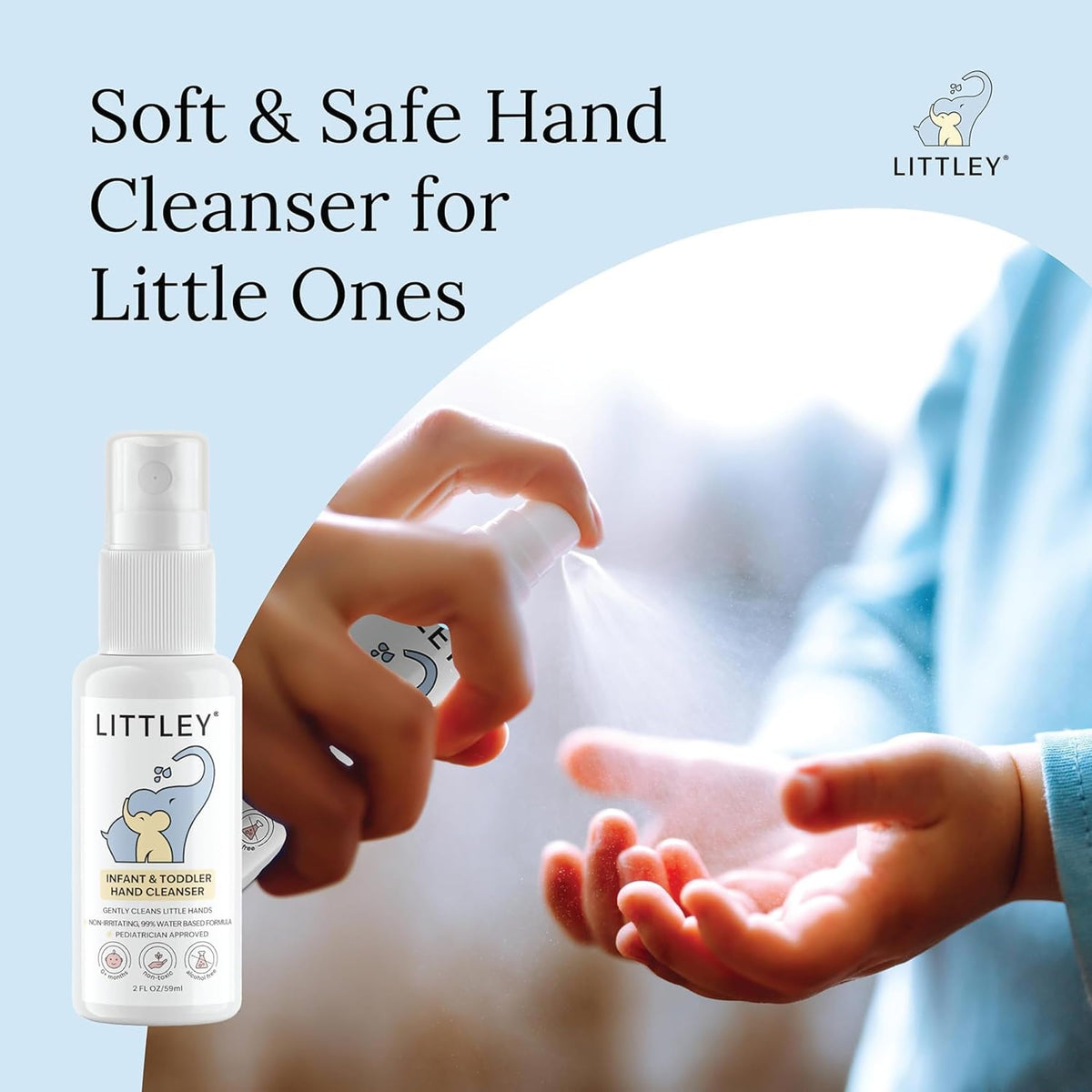 Littley Infant & Toddler Hand Cleanser | HOCl Spray | 2 oz LITTLEY