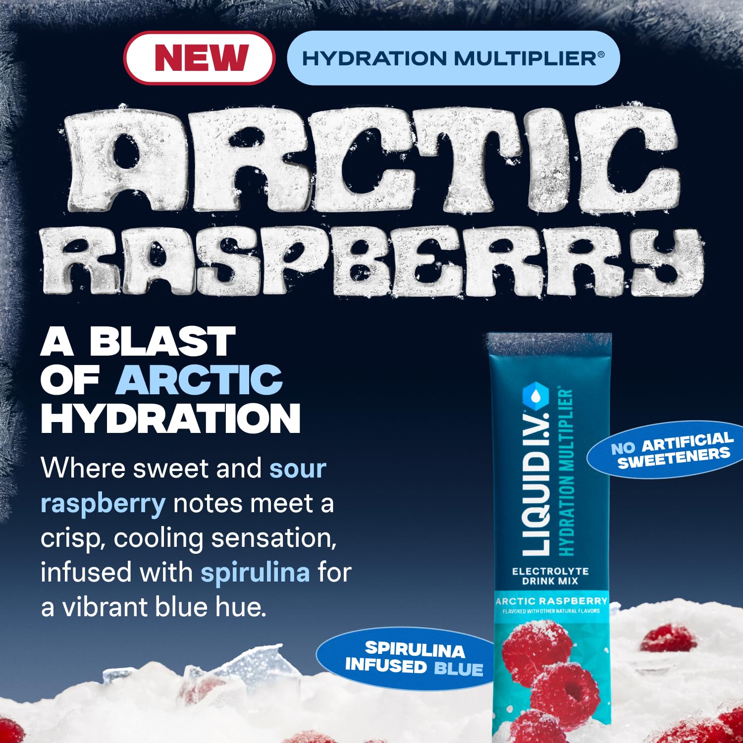 Liquid I.V.® Hydration Multiplier – Arctic Raspberry | Electrolyte Powder Drink Mix | 3 Pack (48 Servings) Liquid I.V. buy australia supplements