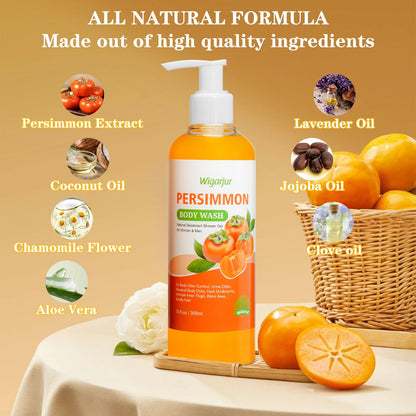 wigarjur Persimmon Body Wash for Old People Smell, Natural Deodorant Bar wigarjur
