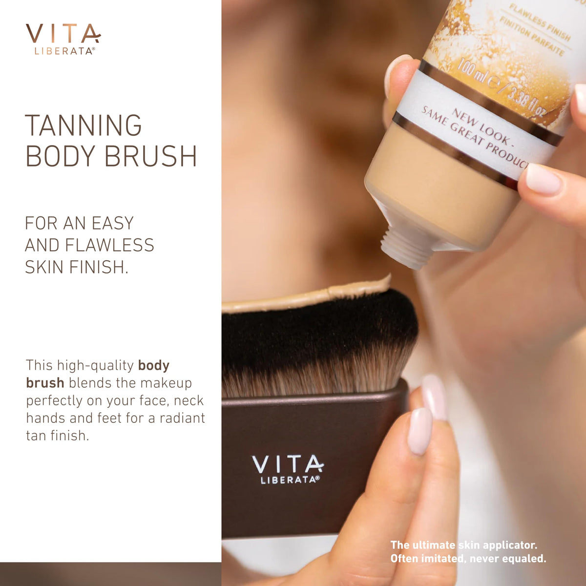 Vita Liberata Self Tanner Body Brush - Designed for Self Tanner & Body Makeup Use, Streak Free Blended Application, Reusable & Easy to Wash, Vegan VITA LIBERATA