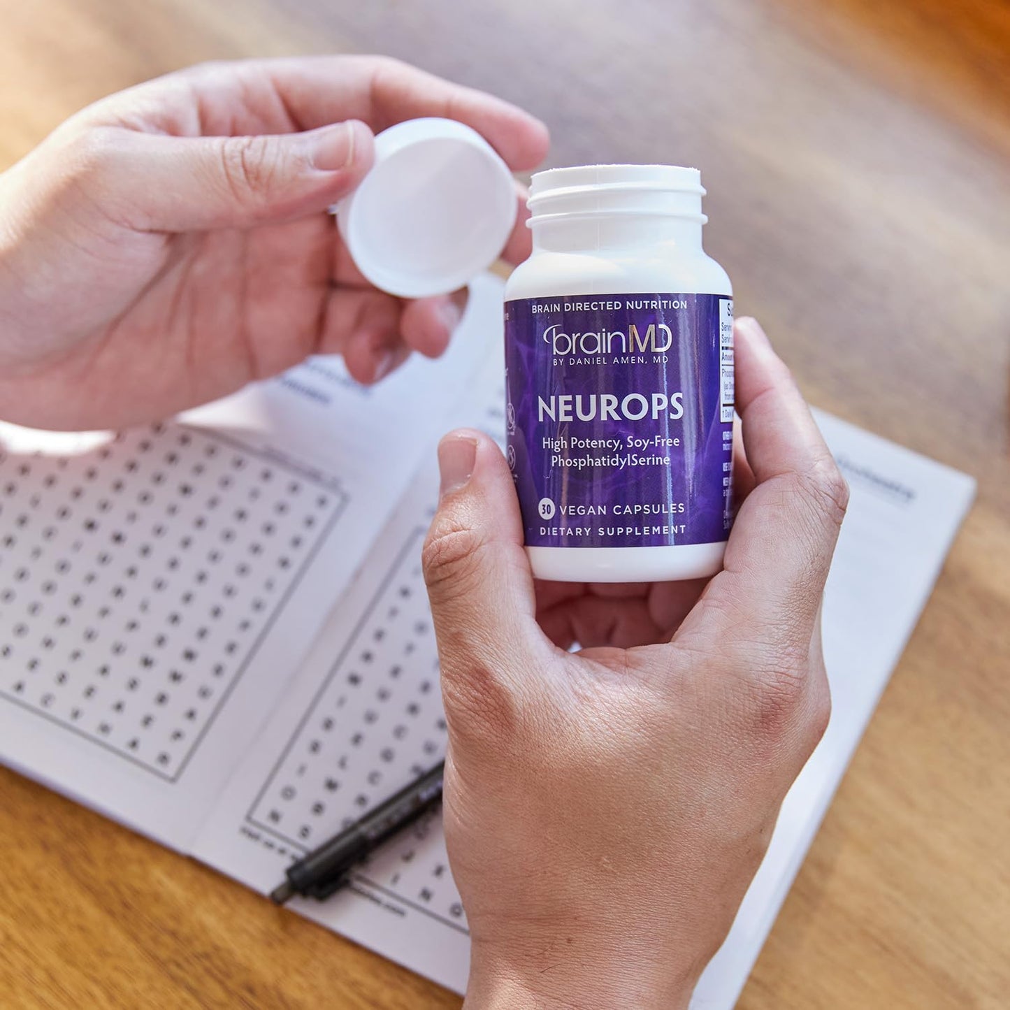 BRAINMD Dr Amen NeuroPS - 30 Capsules - 150 mg PhosphatidylSerine - Promotes Mental Focus, Energy & Memory - Gluten Free - 30 Servings