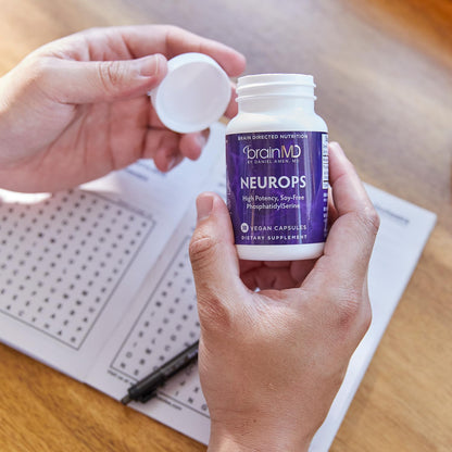 BRAINMD Dr Amen NeuroPS - 30 Capsules - 150 mg PhosphatidylSerine - Promotes Mental Focus, Energy & Memory - Gluten Free - 30 Servings