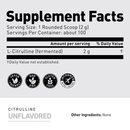 Kaged L-Citrulline Powder | Unflavored | Enhanced Pumps | Improve Muscle Vascularity | Nitric Oxide Booster | Supplements for Men & Women | 100 Servings Kaged