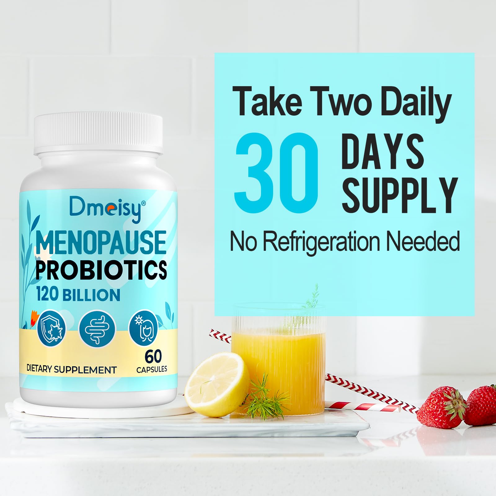 Menopause Supplements for Women, 120 Billion CFU Probiotic, 13-in-1 Herbs Probiotics Complex, for Menopause Relief, Hormone Balance, Hot Flashes, Night Sweats, Mood Swings, Gut & Immunity - 60 Capsule Dmeisy buy australia supplements