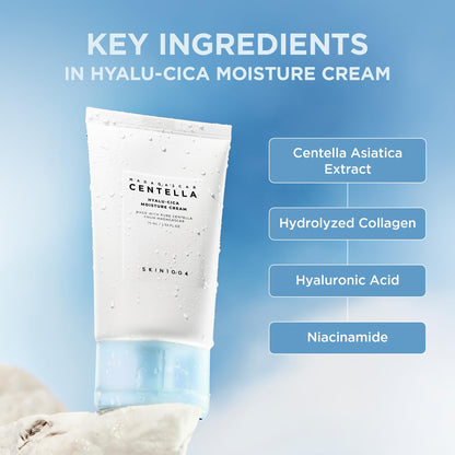 SKIN1004 Hyalu-Cica Moisture Cream, Face Moisturizer with Hyaluronic Acid, Centella Cream for Deep Hydration, Lightweight Nourishing Gel Moisturizer for Face, Korean Skin Care, 2.53 fl oz / 75ml SKIN1004