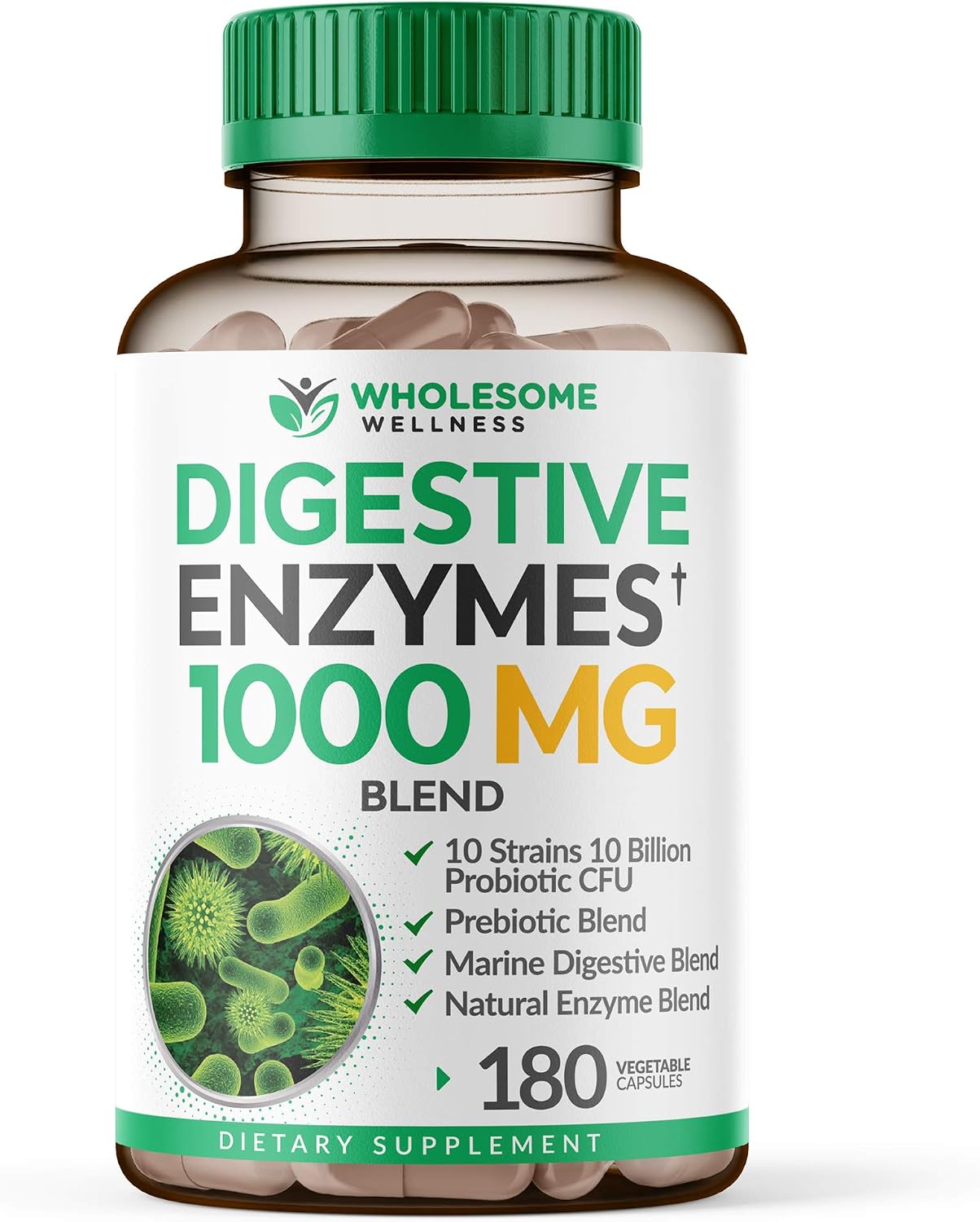 Wholesome Wellness Whole Food Multivitamin for Men - Natural Multi Vitamins, Minerals, Organic Extracts Digestive Enzymes 1000MG Plus Prebiotics & Probiotics Bundle Gsupps Australia