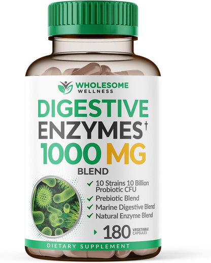Wholesome Wellness Dr. Formulated Raw Probiotics for Women 100 Billion CFUs + Digestive Enzymes 1000MG Plus Prebiotics & Probiotics Supplement Bundle Gsupps Australia