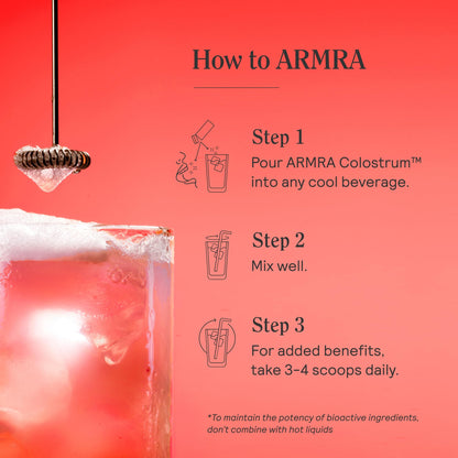 ARMRA Colostrum Powder | Vine Watermelon | Gut Health & Bloating | Skin & Hair | Immunity | Keto, Gluten & Fat-Free | 90 Servings ARMRABuy Supplements Australia