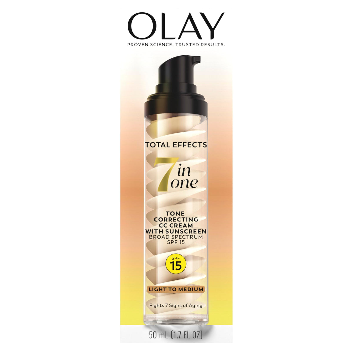 Olay Total Effects Tone Correcting Face Moisturizer with Sunscreen SPF 15, Light to Medium 1.7 Ounces Olay