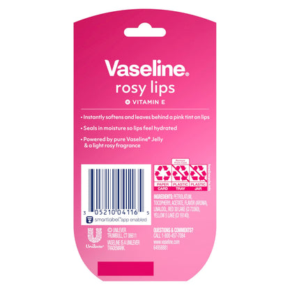 Vaseline Lip Therapy Rosy Lips Tinted Lip Balm, Moisturizing 0.5oz 2ct Vaseline