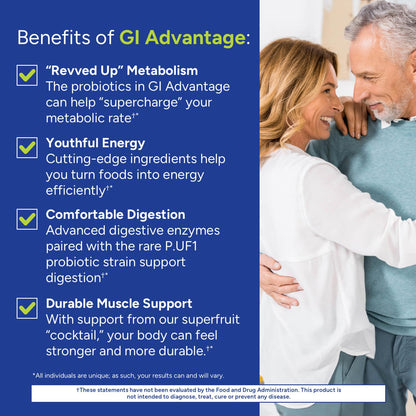 Gundry MD GI Advantage Gut Supplement with Probiotics, Digestive Enzymes, and Superfruit Extracts for Strong Metabolism, Energy, Digestion, Gundry MD