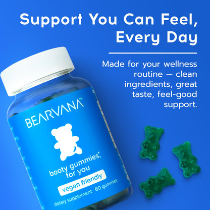 BEARVANA Peach Support Women’s Multivitamin Gummies | Herbal & Vitamin Gummy Supplement for Daily Wellness BEARVANA