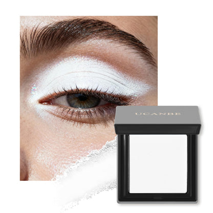 UCANBE White Single Eyeshadow Palette, Highly Pigmented Matte Eye Shadow Powder, Professional Long-Lasting Waterproof Makeup Palette UCANBE