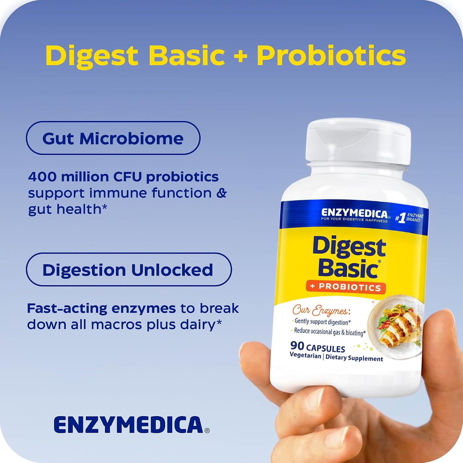Enzymedica Digest Basic + Probiotics - 90 Caps Gsupps Australia