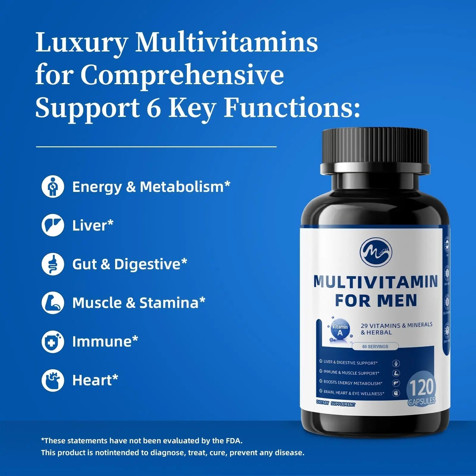 Multivitamin for Men - Methylated Multivitamin Supports Energy & Metabolism, Liver & Digestive*, Daily Men's Vitamins M inch buy australia supplements