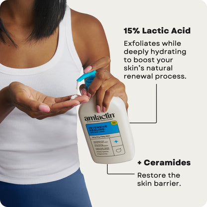 AmLactin Intensive Healing Body Lotion, 15% Lactic Acid, 14.1 oz Amlactin