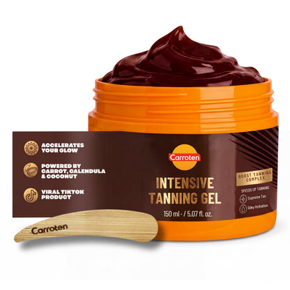 Carroten Intensive Tanning Gel, Browning Tan Accelerator, 5 oz + Spatula Carroten
