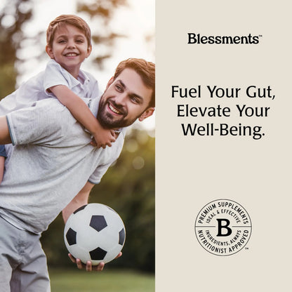 Blessments - Prebiotic Fiber Gummies for Adults & Kids with No Added Sugar- 5g (60 Count) High Fiber Supplement Gummies - Vegan - Keto Friendly - Digestive Health Supplements Blessments
