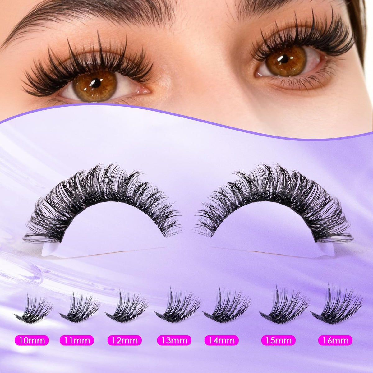 Ocean Pearl 320Pcs Lash Clusters Kit,Thick Eyelash Clusters, Eyelashes Ocean Pearl