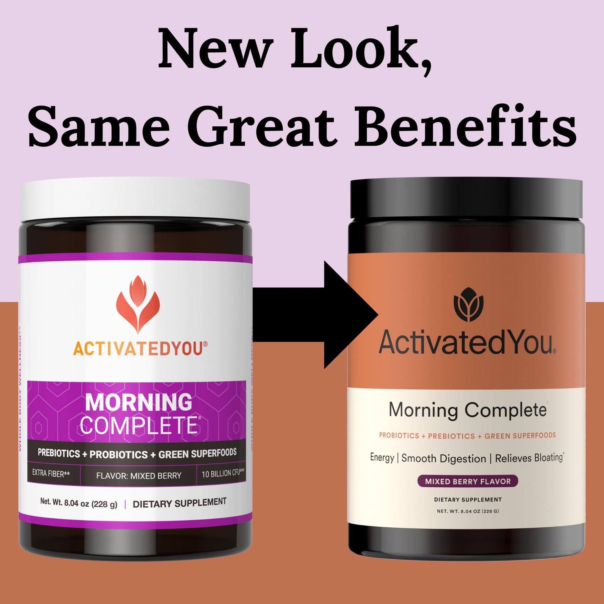 ActivatedYou Morning Complete Super Greens Powder Drink Mix - Gut Health Boost with Prebiotics, Probiotics, & Antioxidants - 10 Billion CFUs, Mixed Berry Flavor ACTIVATEDYOU