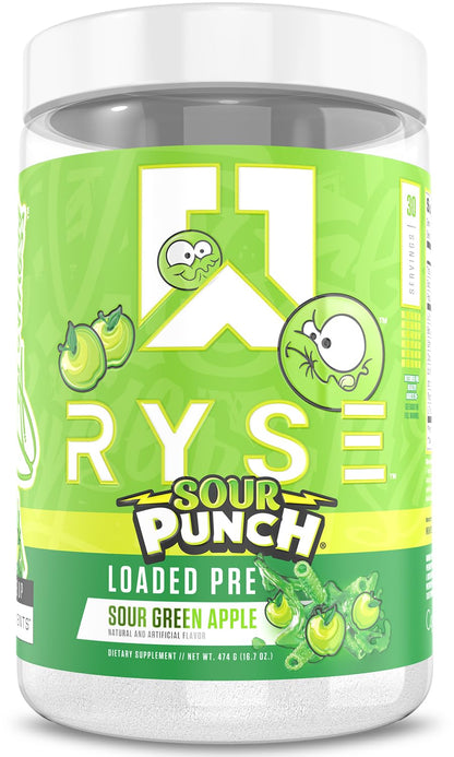 RYSE Loaded Pre Workout Powder - Strawberry Squeeze - Daily Pre-Workout for Men & Women with 390mg Caffeine, Beta Alanine, and Citrulline for Pump, Focus, and Energy - 30 Servings