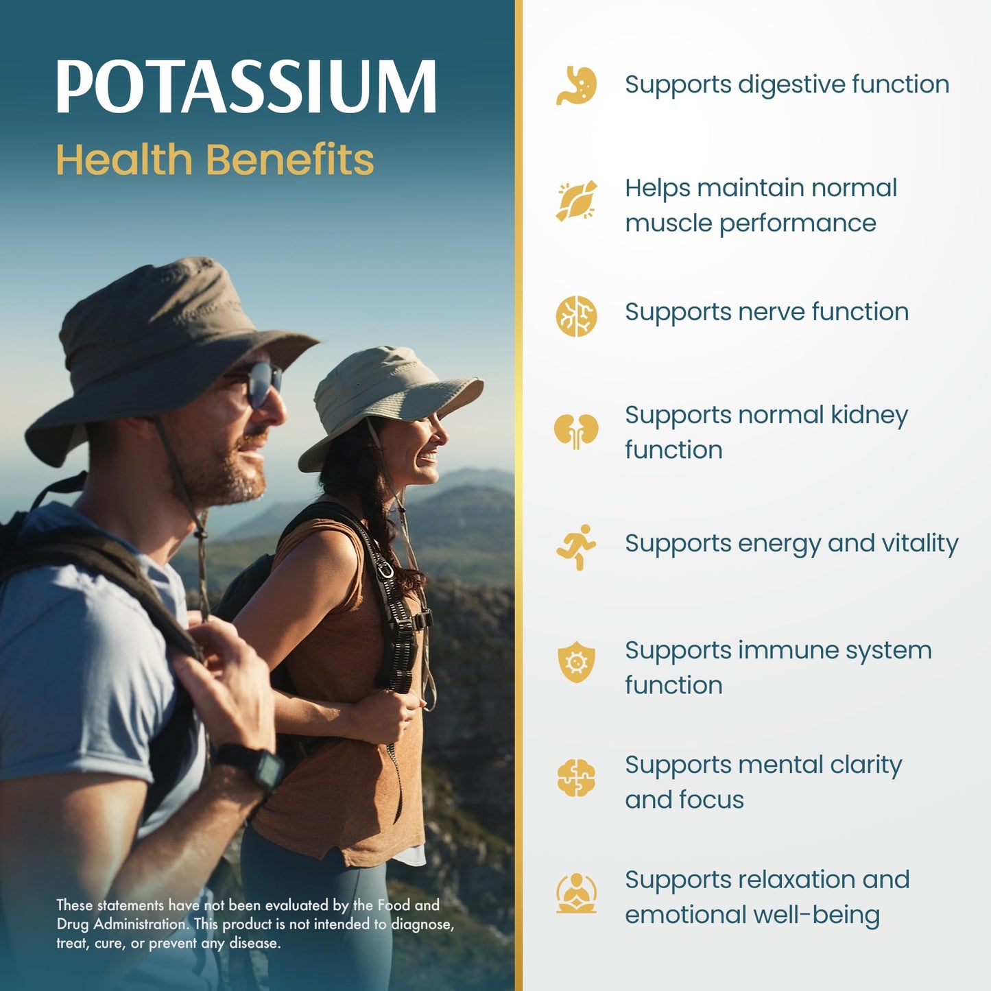 Vykee Nutrition Potassium Citrate Capsules - Supplements for Electrolyte Balance, Muscle & Heart Health - Vegan, Non-GMO, Vykee Nutrition