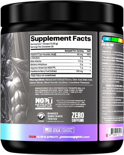 ProSupps L-Carnitine 3000 Stimulant Free Liquid Shots (31 Servings, Dragon Fruit) and Hyde Max Pump Pre Workout for Men and Women (20 Servings, Blue Razz) Bundle