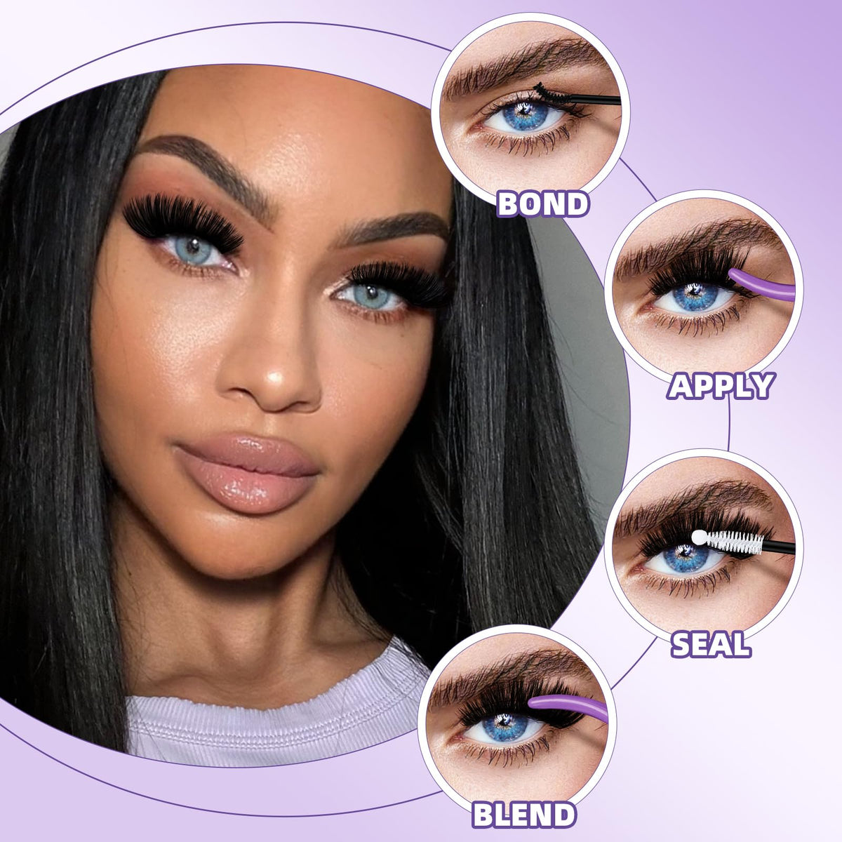 B&Q Fluffy Lash Clusters 200D,Dramatic Full Eyelash Clusters Volume 10-18mm B&Qaugen