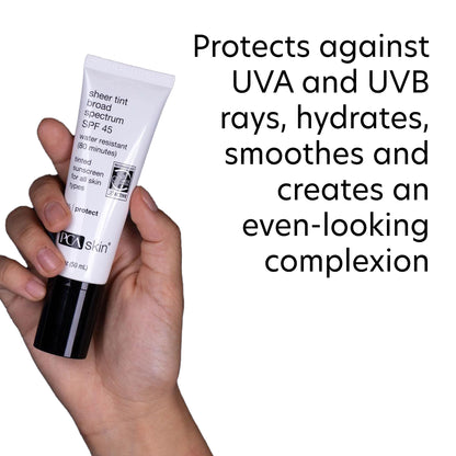 PCA SKIN Sheer Tint Broad Spectrum SPF 45 Tinted Face Sunscreen, 1.7 oz PCA SKIN