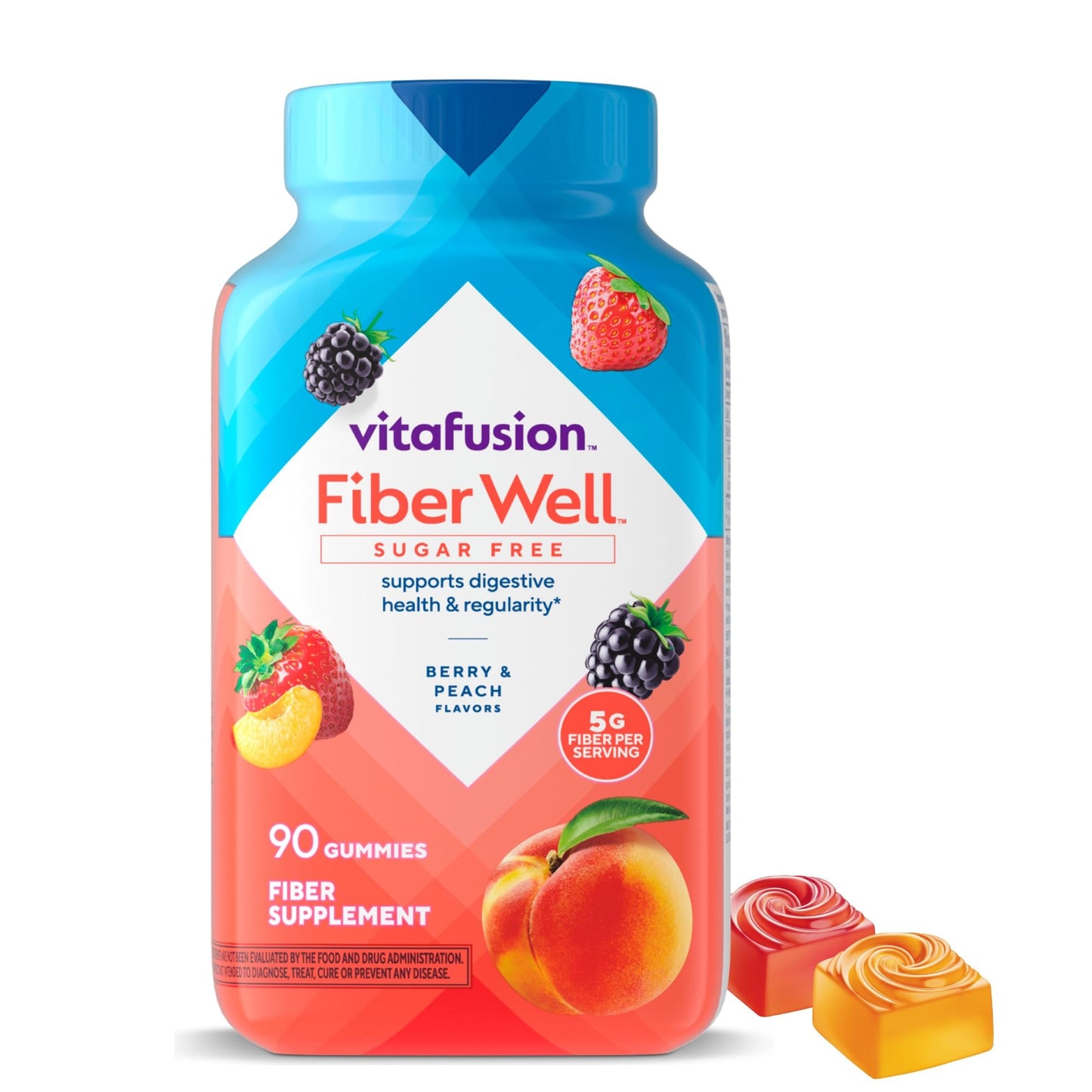 Vitafusion Fiber Well Gummy Vitamins, 90 Count (Packaging May Vary) Vitafusion