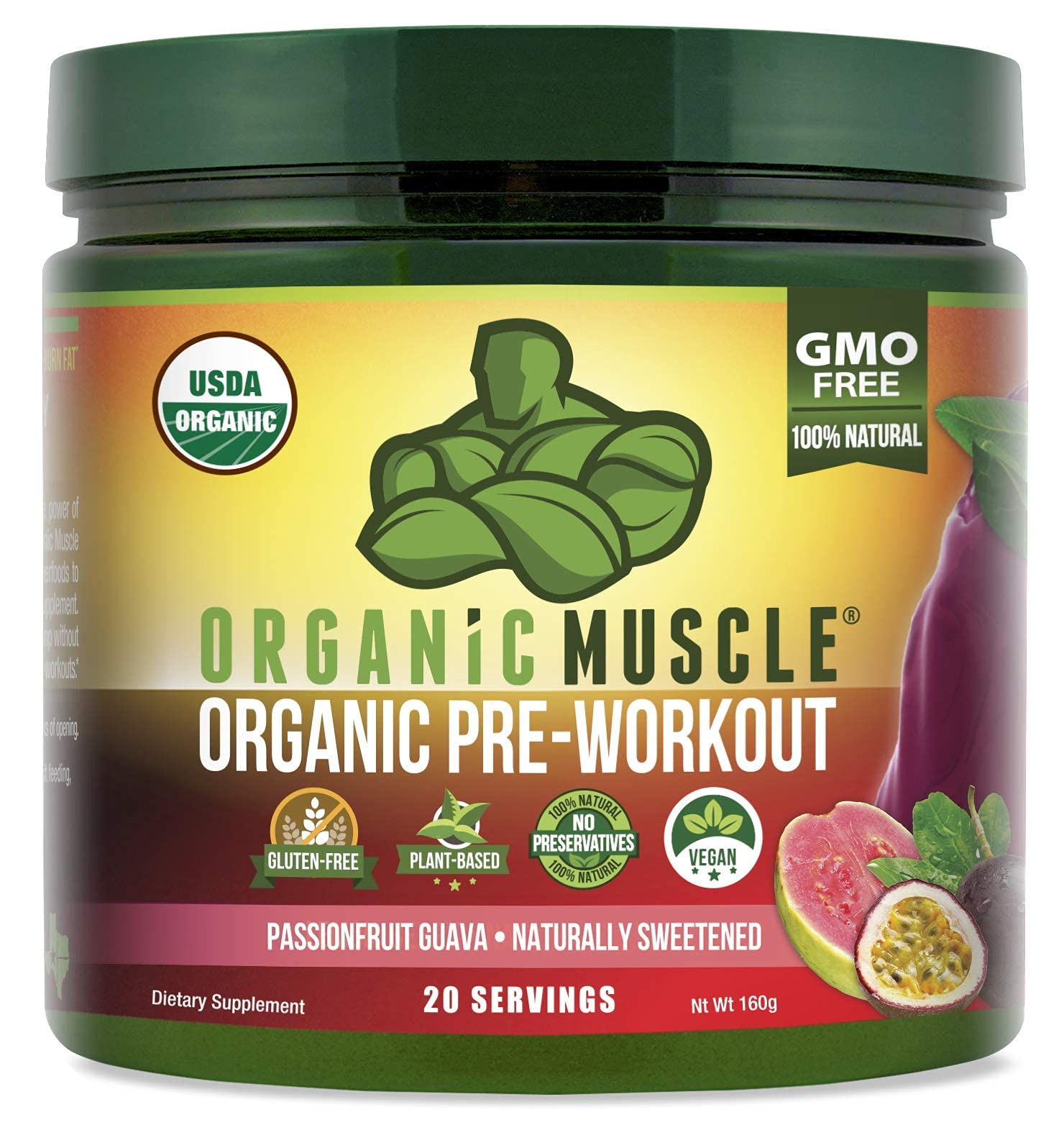 Organic Muscle Bundle - Pre-Workout Powder for Energy (Passionfruit Guava) + Replenisher Organic Muscle buy australia supplements