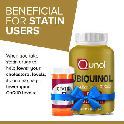 Qunol 100mg Ubiquinol, Powerful Antioxidant for Heart & Vascular Health, Essential for Energy Production Qunol