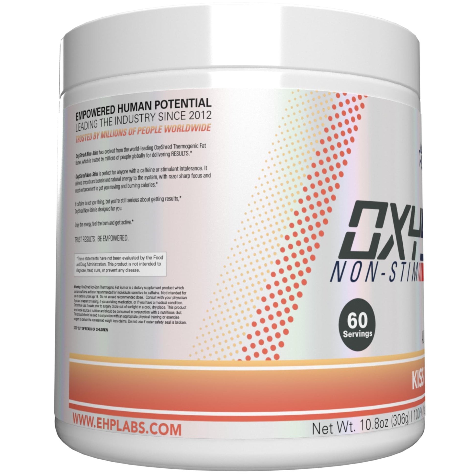 EHP Labs OxyShred Non Stimulant Pre Workout Powder - Stim Free Pre Workout, Caffeine Free Preworkout for Men & Women with L Glutamine & Acetyl L Carnitine - Peach, 60 Servings EHP Labs buy australia supplements