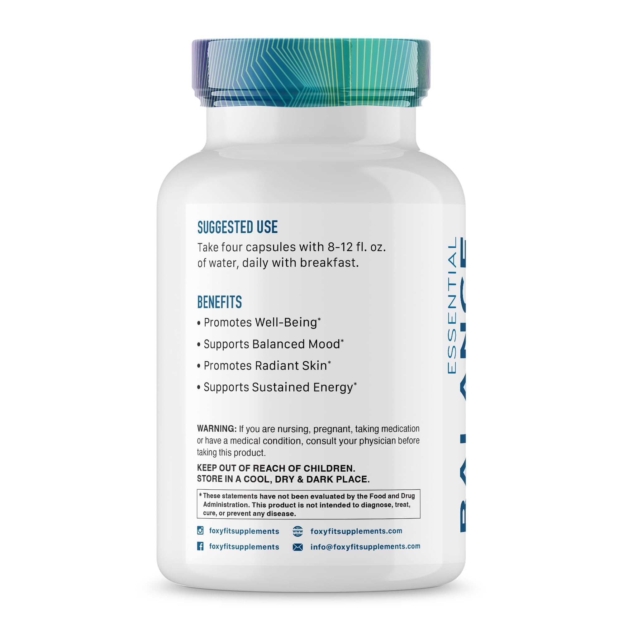 Essential Balance Hormonal Support and Vitamin Supplement for Women by Foxy Fit – Antioxidant, Healthy Skin & Hair for Daily Use* (30 Servings) FoxyFit buy australia supplements